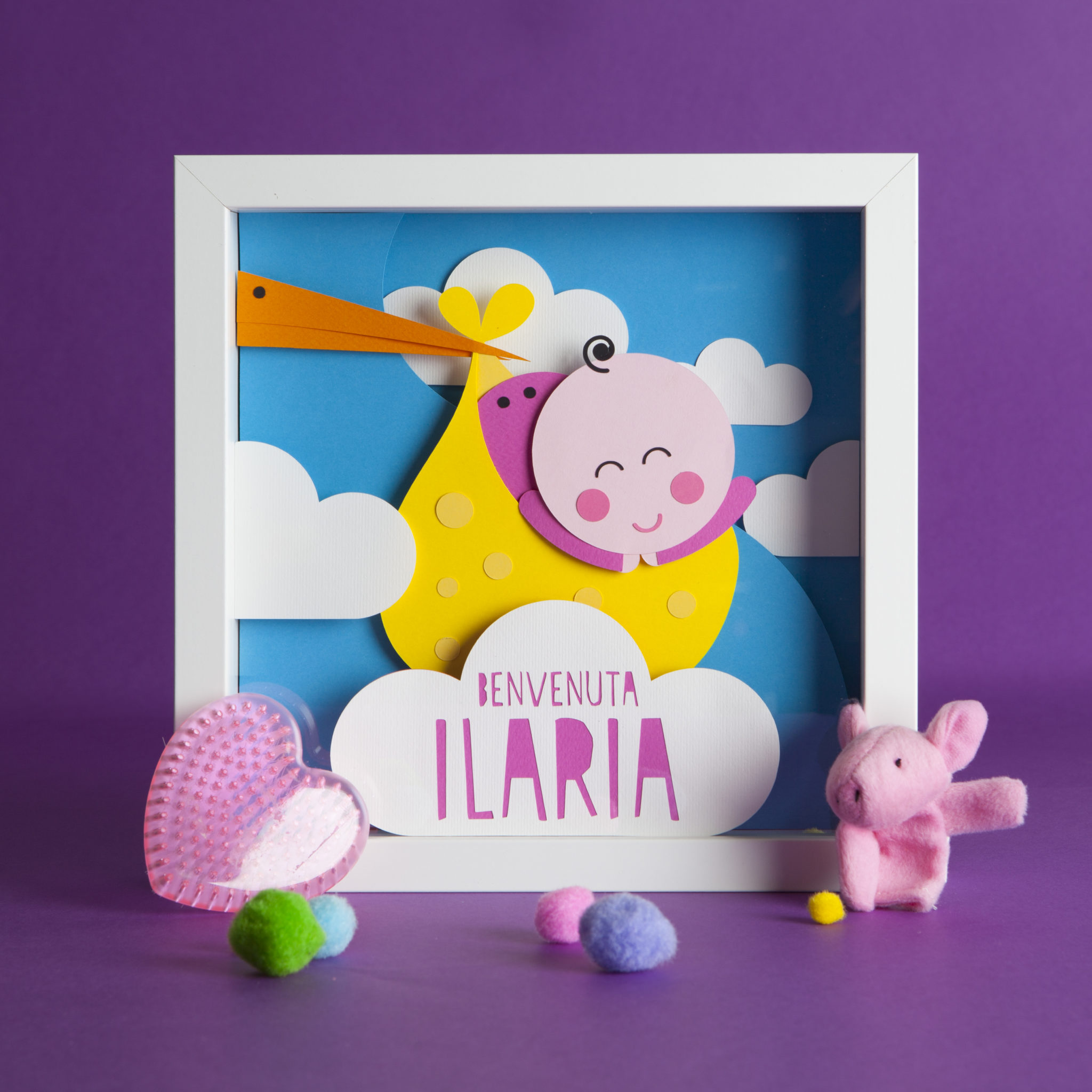 Lampada Notte Bambini - Idea Regalo Nascita Bimba Personalizzato