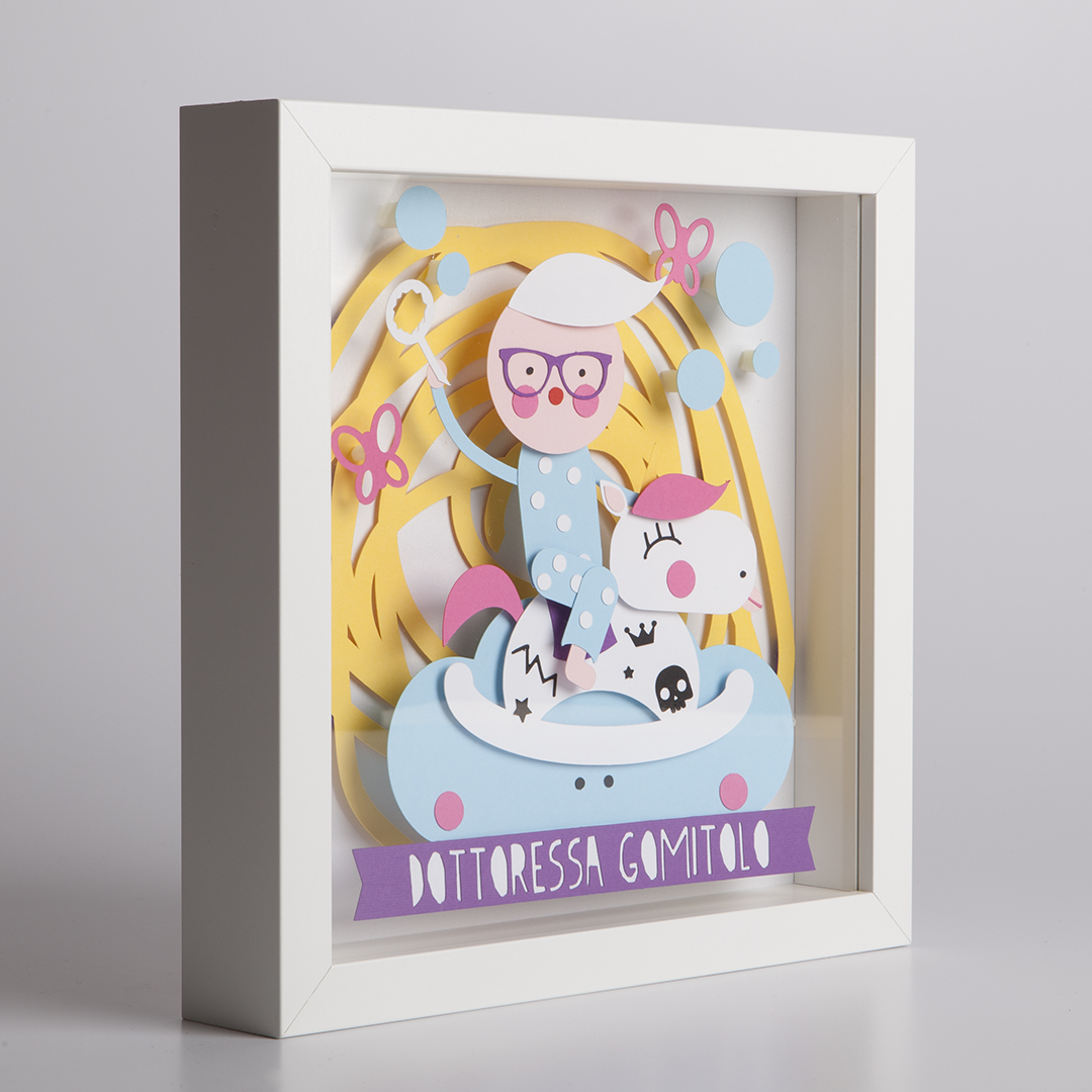 quadro papercut dottoressa